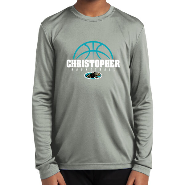 Christopher Boys Basketball Youth Long Sleeve PosiCharge Competitor Tee Thumbnail